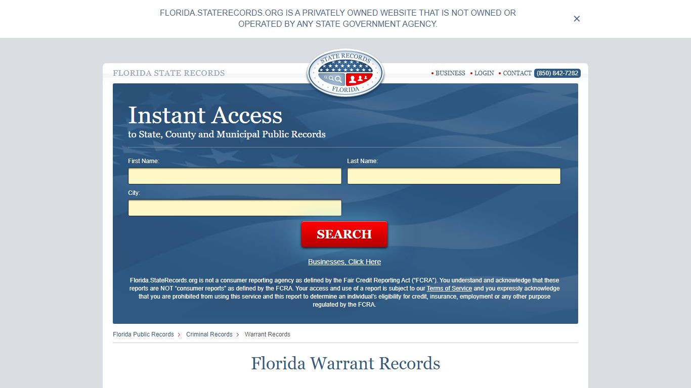 Florida Warrant Search | StateRecords.org